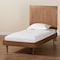 Baxton Studio Nicola Mid-Century Modern Transitional Ash Walnut Finished Wood Twin Size Platform Bed 180-11154-11158-Zoro - alternate 3
